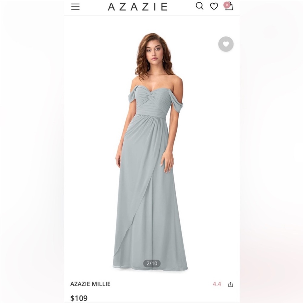 NWT Azazie Millie Dress - Dolphin Gray